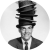 Portrait of Fred Astaire wearing a stack of hats