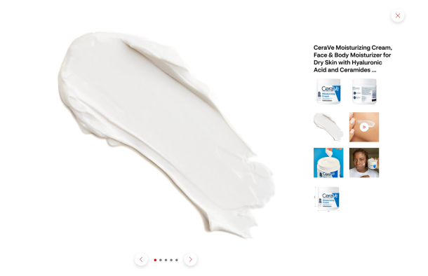 CVS Shop desktop web site (Product gallery)