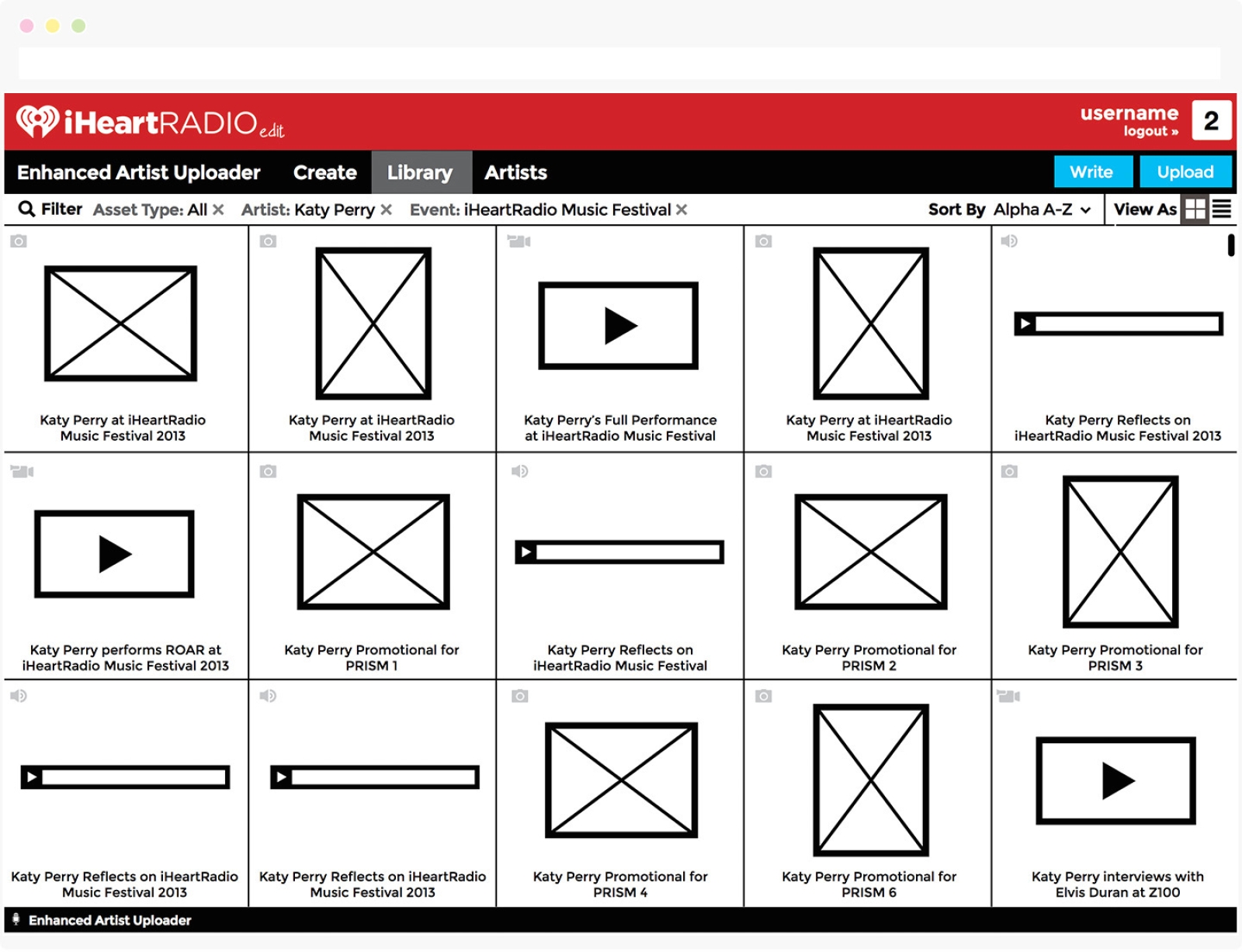 RadioEdit: Enhanced Artist Uploader, Asset Manager (wireframe)