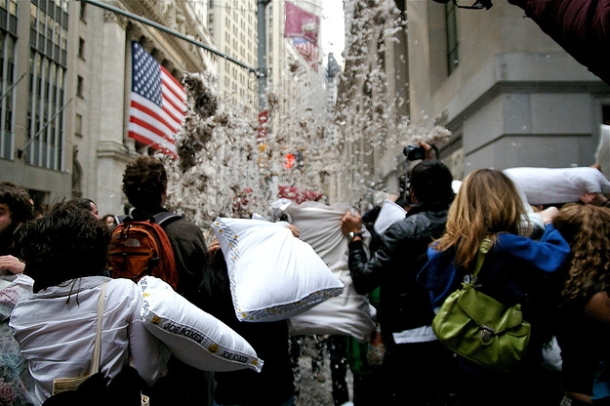 Union Square, Manhattan, NY | Back when flash mobs were a thing, NYC used to have annual pillow fights