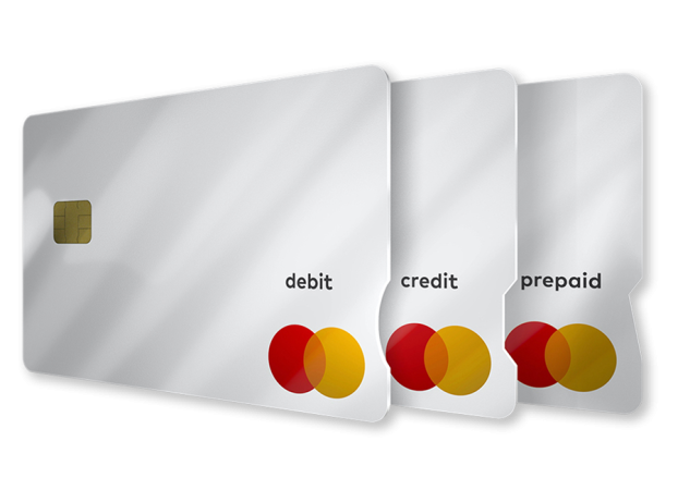 The original Mastercard Touch Card with 3 card types (debit, credit, prepaid)