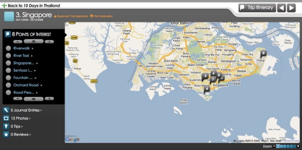 Trip home with destination listings