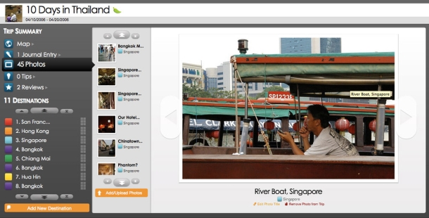 Trip destination photo gallery