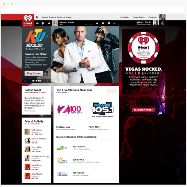 Homepage with wraparound advertising